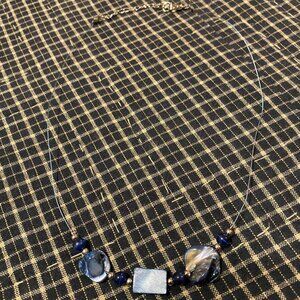 Floating Blue Shell Necklace 19 inches 5/$25